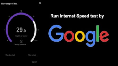 Internet not working properly check the internet speed Via Google